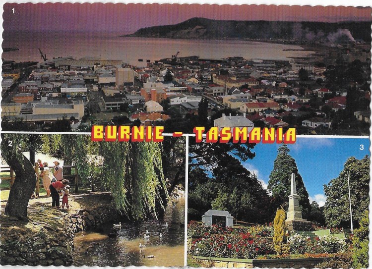 Burnie postcard 80s
